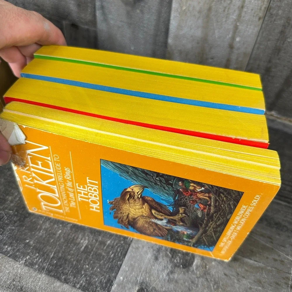 Vintage JRR Tolkien Box Set of 4 The Lord of the Rings Paperback Book Ballentine